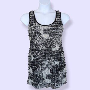 Bianca Nygard Petite Frill Striped Abstract Top